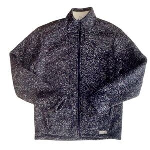 AVALANCHE NAVY GRAY FLEECE lined mid weight jacket men’s size LARGE